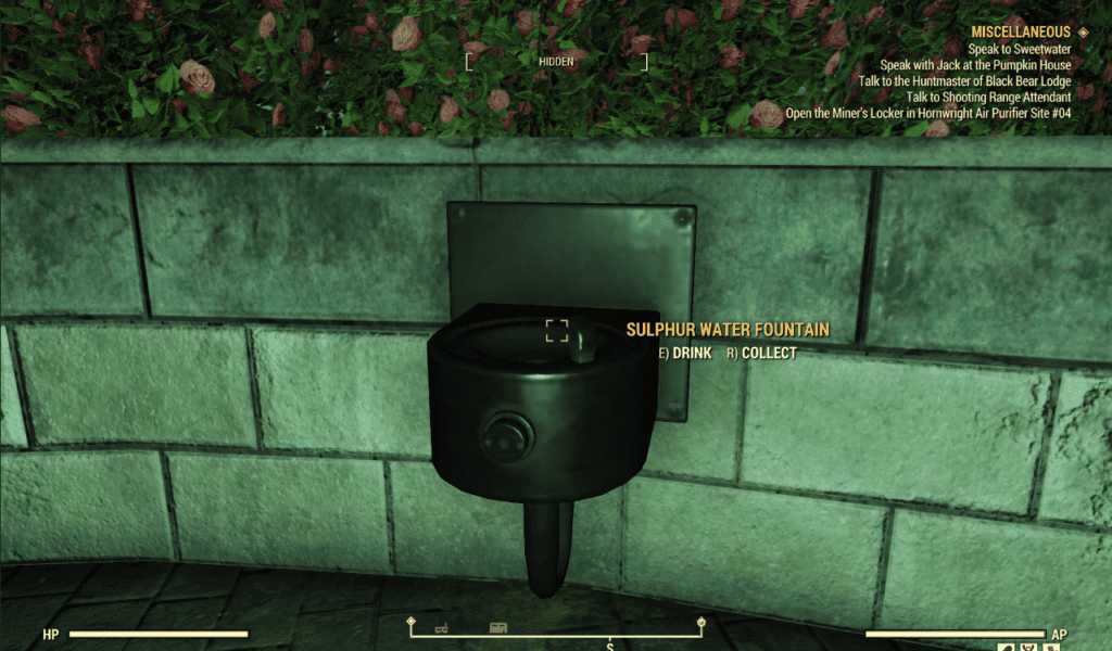 Sulfur Water Fountain Fallout 76