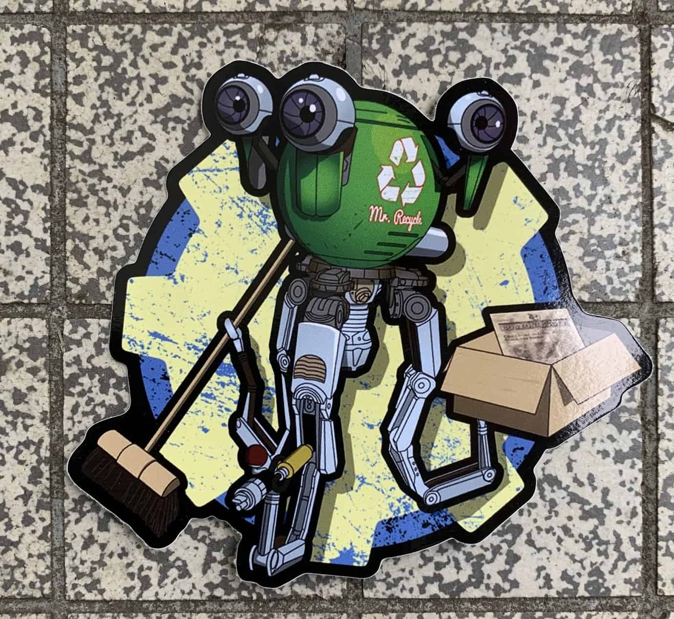 Mr Recycle Recycling Stickers