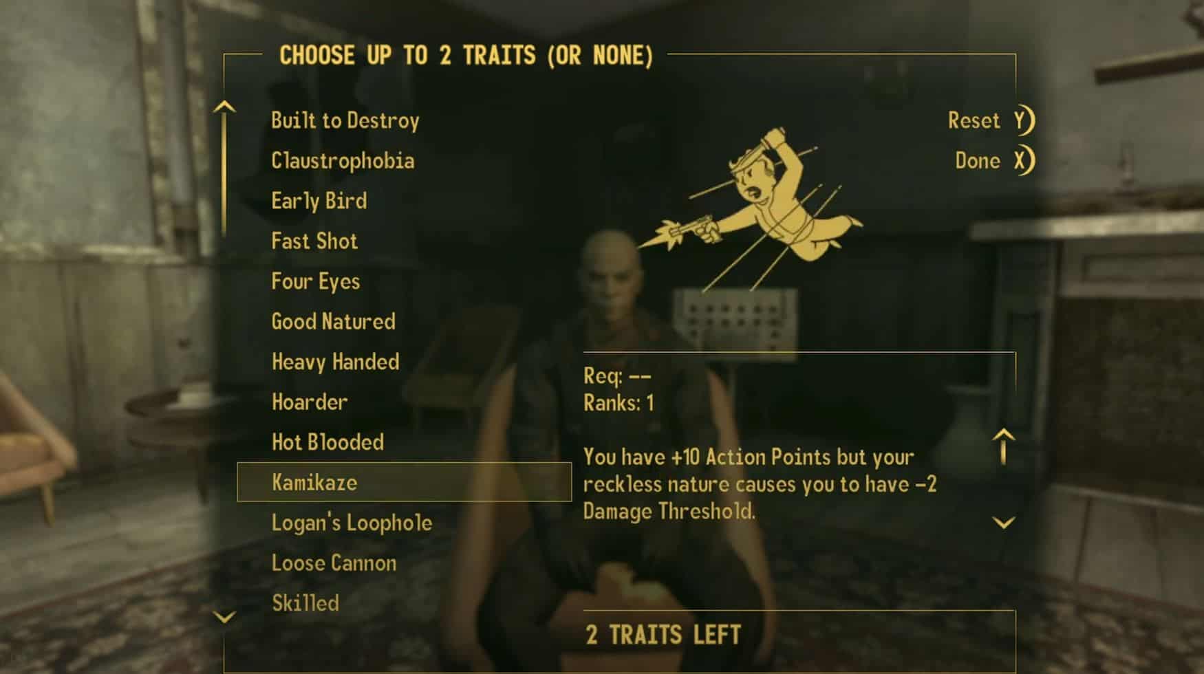 Fallout New Vegas Traits Kamikaze