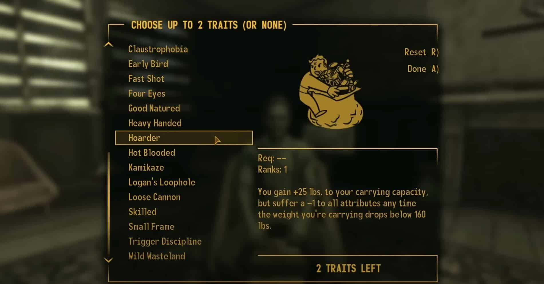 Fallout New Vegas Traits Hoarder