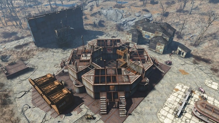 fallout 4 - settlements starlight drive-in