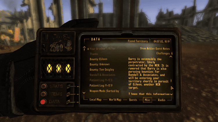 fallout new vegas bounties mod